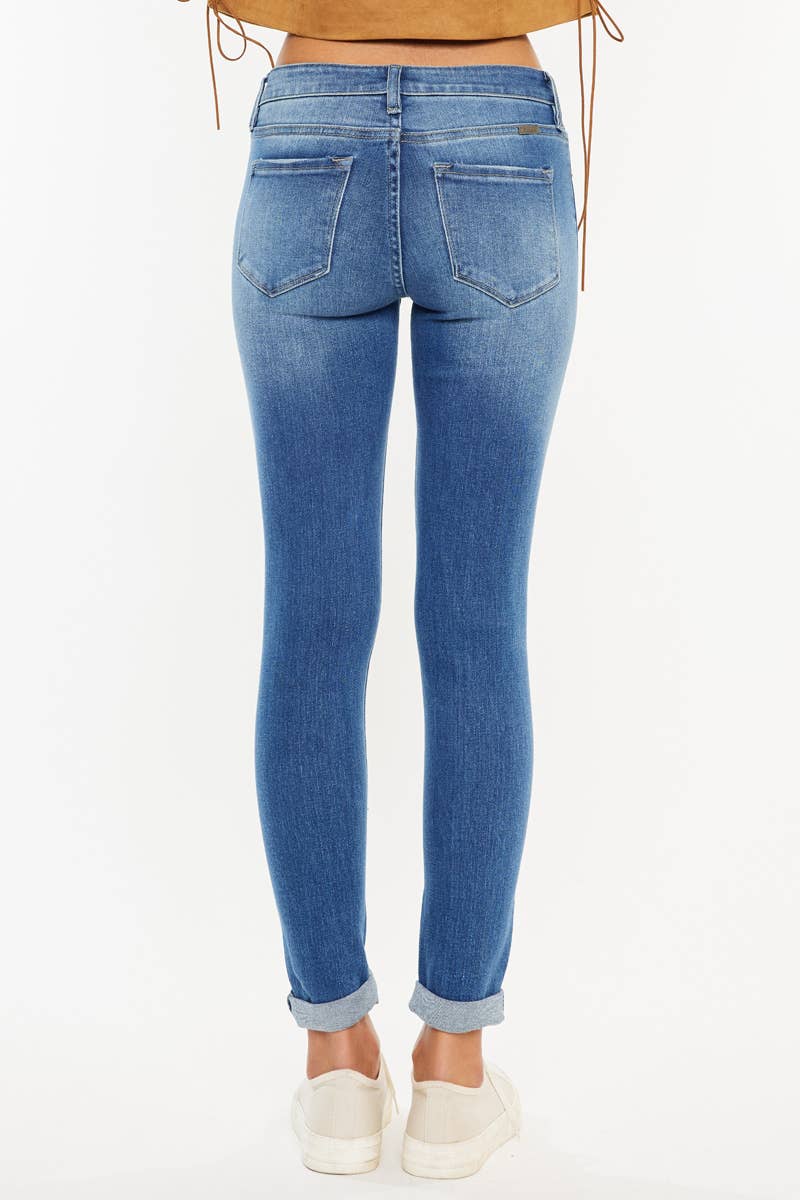 MID RISE ANKLE SKINNY JEANS-KC7316M