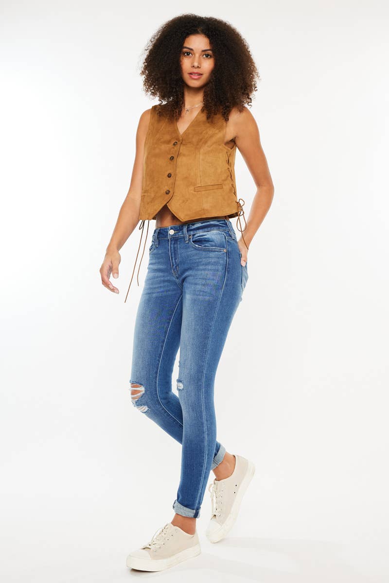 MID RISE ANKLE SKINNY JEANS-KC7316M
