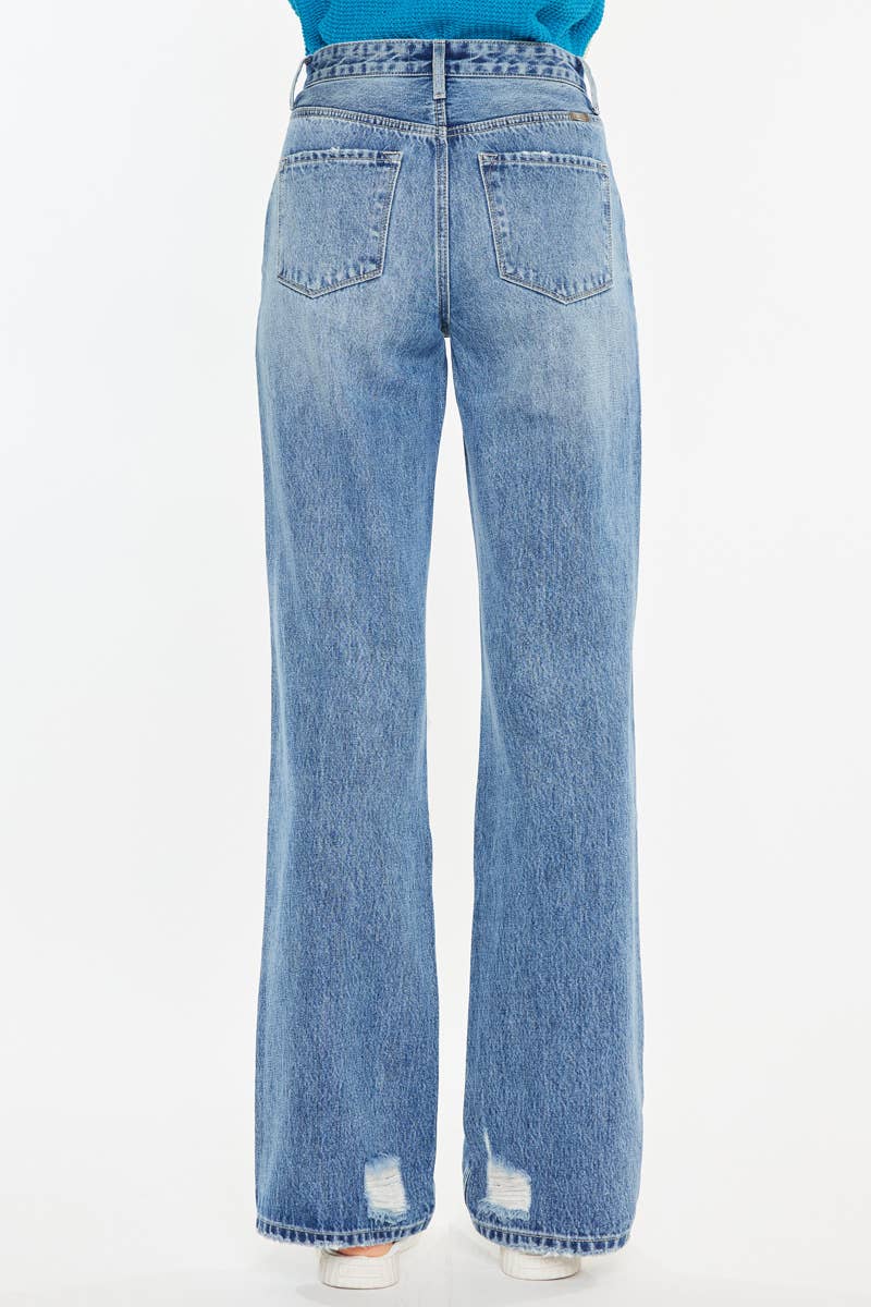 HIGH RISE 90’S CRISS CROSS STRAIGHT-KC20048M