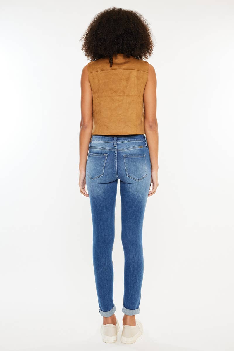 MID RISE ANKLE SKINNY JEANS-KC7316M